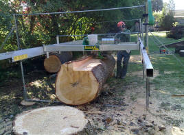 Lucas on site saw milling services from Winson Woodcraft