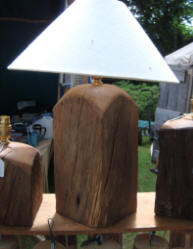 reclaimed 'gate post' lamps