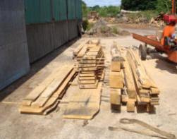 Planking, planing, thinning, poles, posts, planks, beams. Sawmilling